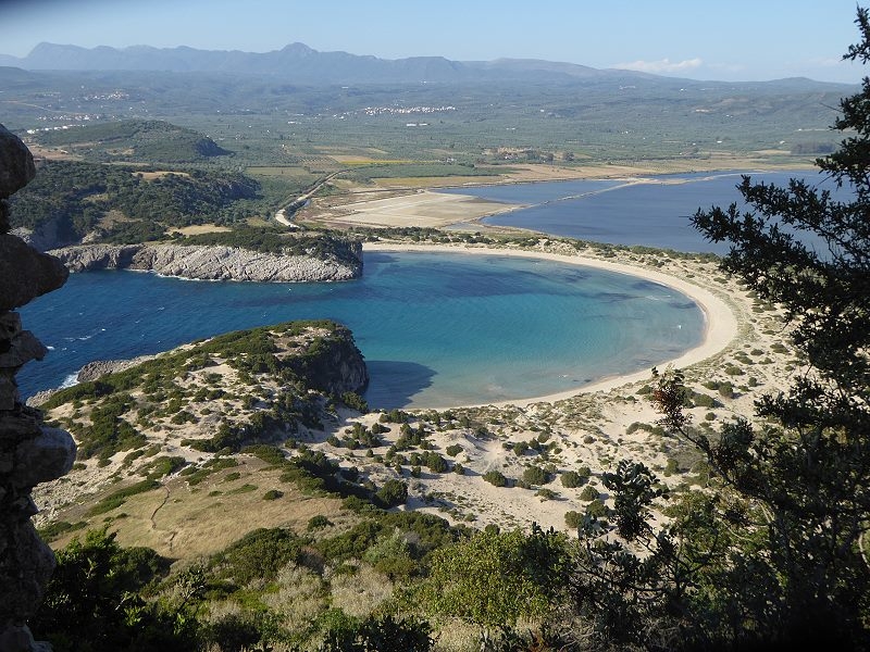 (2) Griechenland:  Bucht von  Voidokilia nahe Pylos, Ochsenbauchbucht