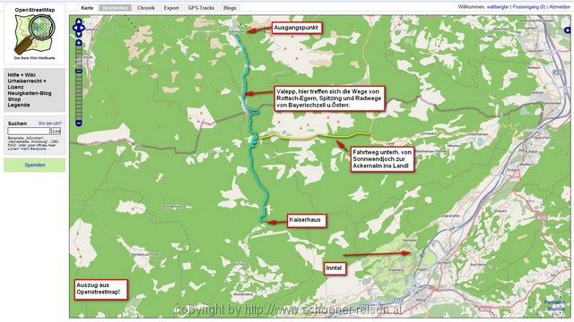 Bayern-Österreich >Spitzing zum Kaiserhaus