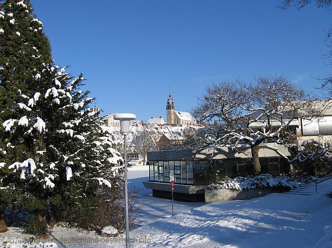 BÖBLINGEN > Stadtgarten - Kongresshalle und Stadtkirchenblick