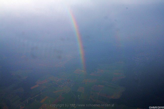 REGENBOGEN über der Ostalb > Flug Graz-Stuttgart