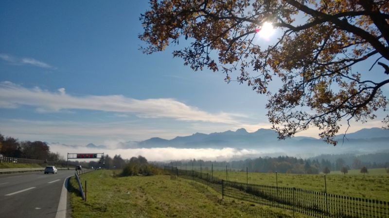 Irschenberg über den Wolken