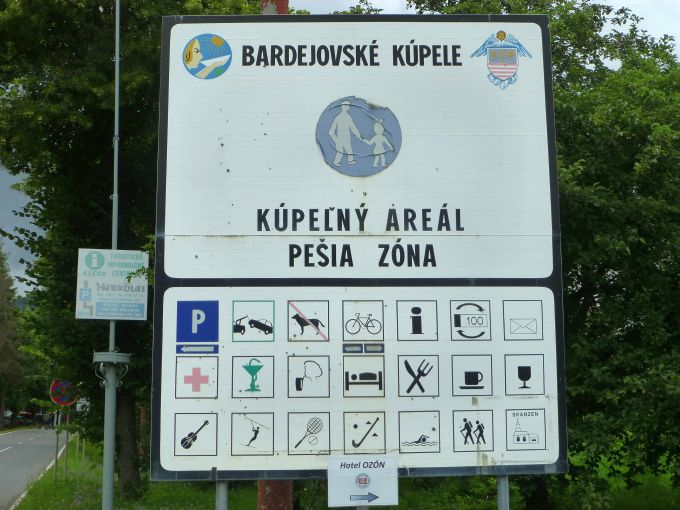 SK:Bardejovské Kúpele>Hinweisschild
