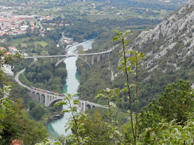 Solkan > Eisenbahnbrücke