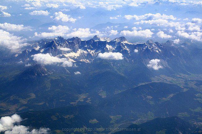 ENNSTAL mit DACHSTEINGRUPPE > Flug Stuttgart-Graz