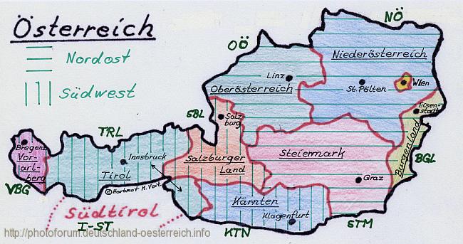 Übersichtskarte > ÖSTERREICH > Subforen nach Bundesländern