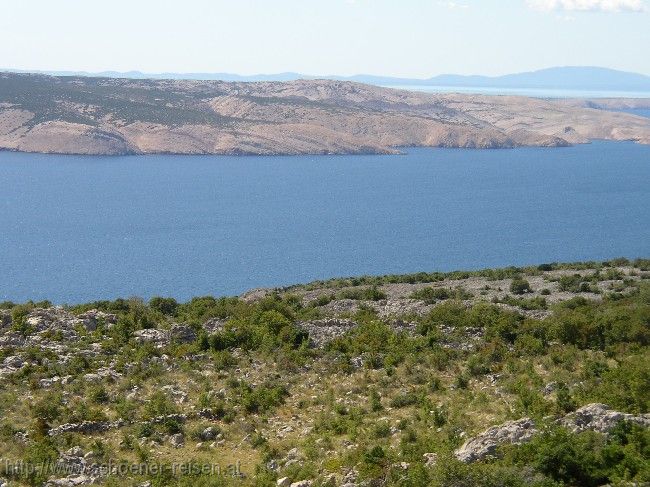 KÜSTENSTRASSE > Blick auf Krk und Cres