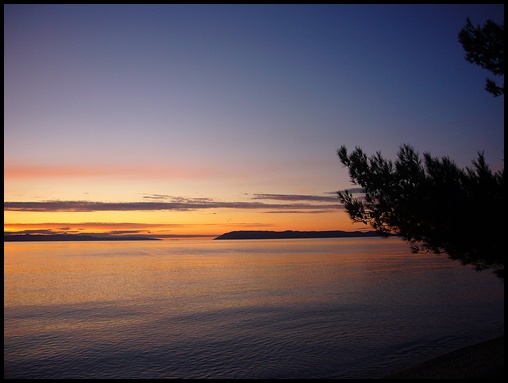 Abendhimmel in Tucepi