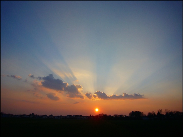 Sonnenuntergang bei Königsbrunn