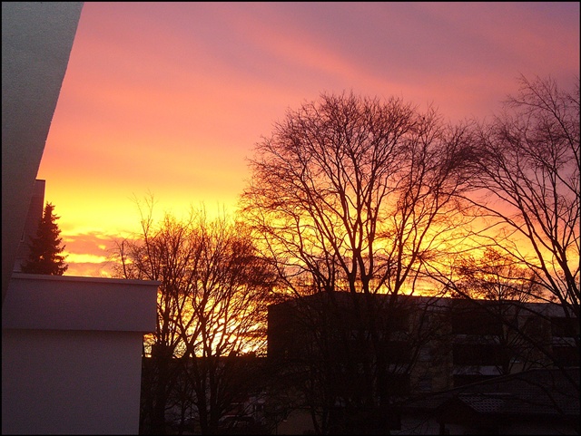 Abendhimmel bei mir Zuhause vom 13. 12. 2011