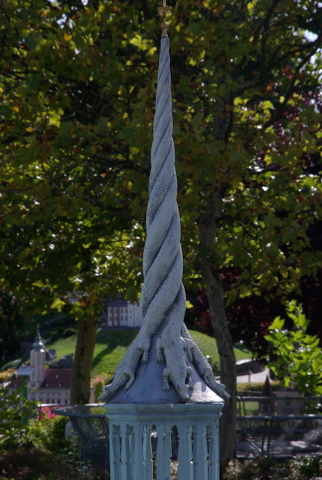 Detaillaufnahme vom Turm der Kopenhagener Börse