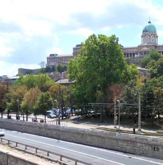 H:Budapest>Burg von der Kettenbrücke aus1-1