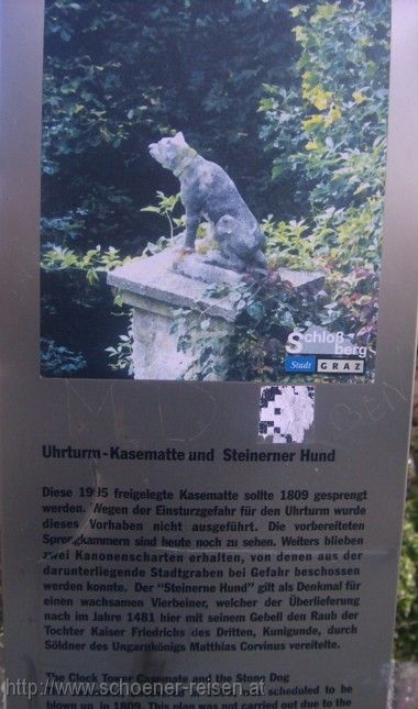 GRAZ > Uhrturm - Beschreibung Steinerner Hund