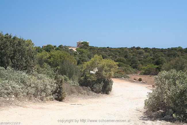 HALBINSEL SA PUNTA DE N'AMER > Kastell in Sicht