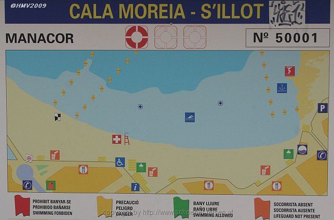 s'ILLOT > Cala Moreia Strandplan