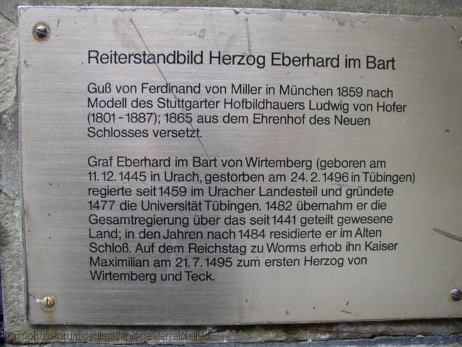 STUTTGART-MITTE > Altes Schloss > Eberhard I - Infotafel