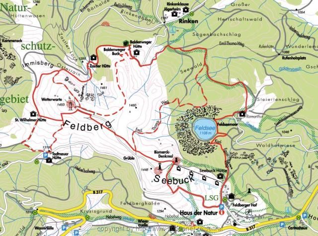 FELDBERG >  a 0 Wanderkarte > Hüttenwanderung