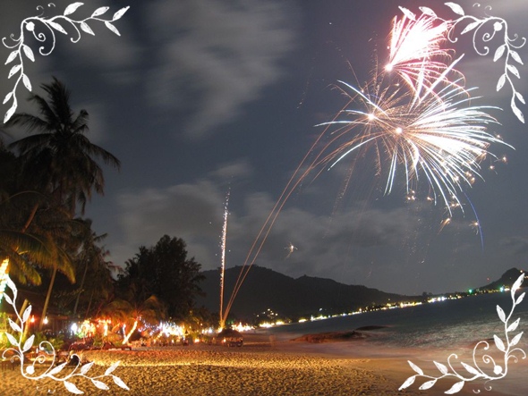 Feuerwerk am Lamaistrand