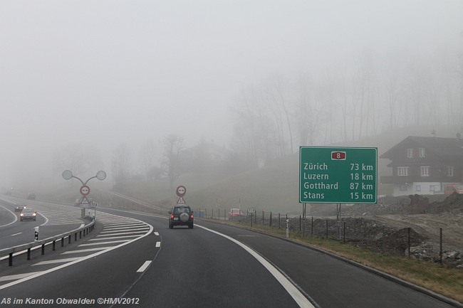 A8 im Kanton Obwalden