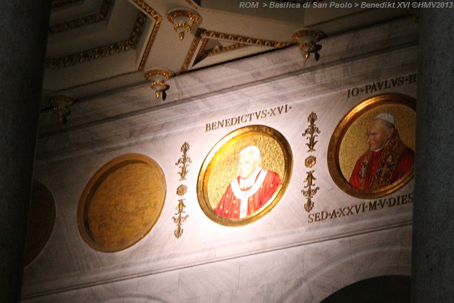 ROMA > Basilica di San Paolo fuori le mura > Bildnis Papst Benedikt XVI (Ratzinger)