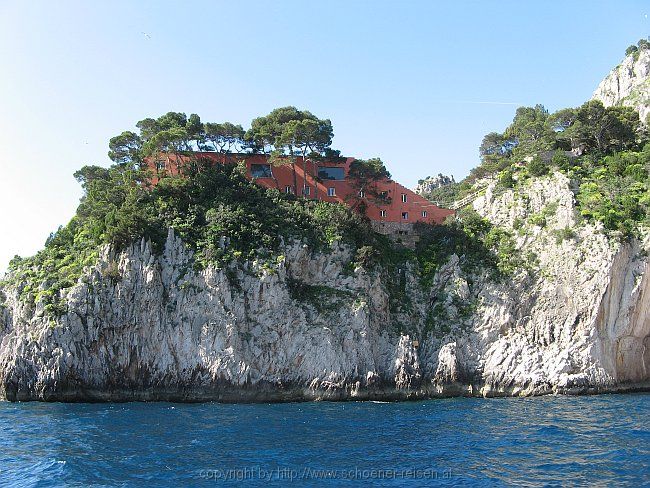 INSEL CAPRI - Bootsfahrt rund um die Insel > 049 Villa Malaparte Cala di Matermania