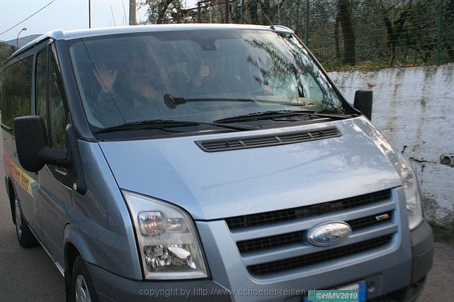 TRIVIO DI FORMIA > Shuttlebus auf dem Weg zur Oasi Belvedere