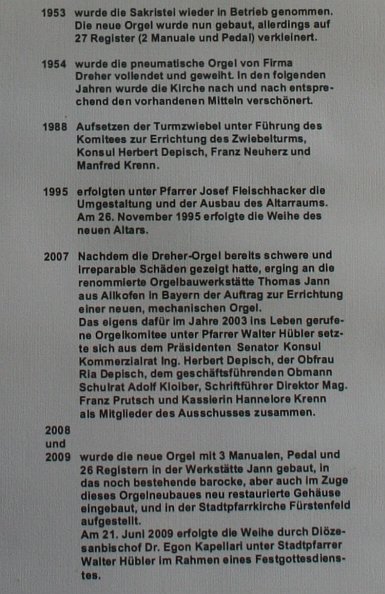 FÜRSTENFELD > Stadtpfarrkirche Johannes des Täufers > Geschichte4
