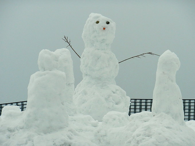 D: Schneemann in Irschenberg