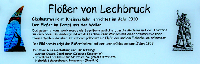 D-Bayern: LECHBRUCK Landkreis Ostallgäu > Glaskunstwerk Flößer 3