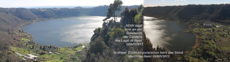 LAGO DI NEMI > Die Ortslage verhinderte ein Panoramabild des Vulkansees