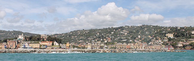 SANTA MARGHERITA LIGURE > Panorama der Perle von Tigullien