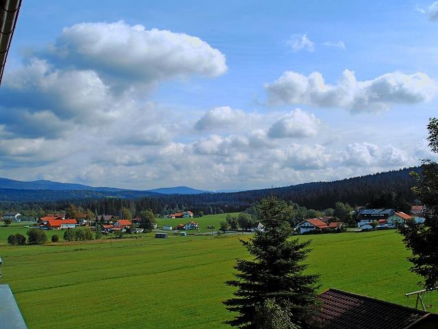 Riedlhütte, Aussicht vom Balkon