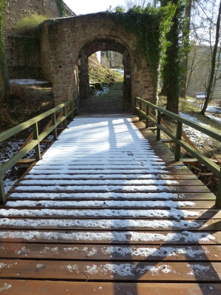 D:Bayern>Burgruine Wildenstein>Brücke