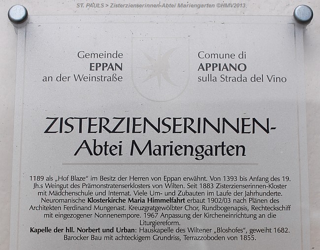 SANKT PAULS > Zisterzienserinnen-Abtei Mariengarten