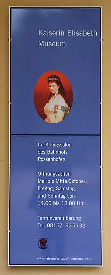 Possenhofen>Bahnhof>Museum>Schild