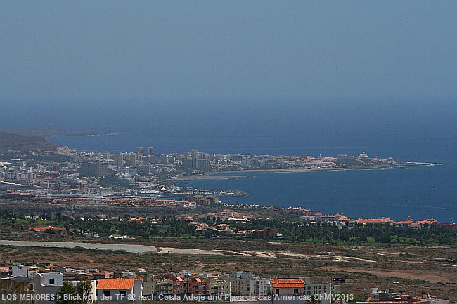 LOS MENORES > Ausblick an der TF-82 auf die Costa Adeje sowie nach Playa de Las Americas