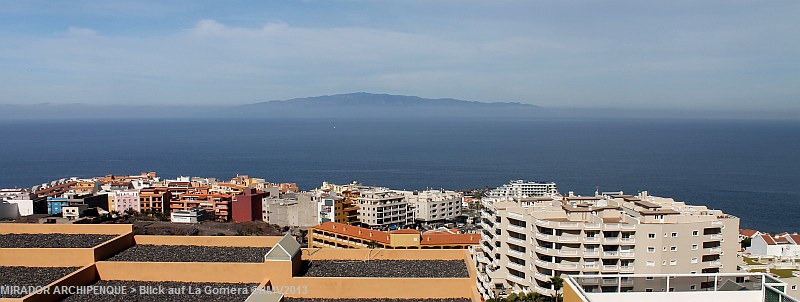 MIRADOR ARCHIPENQUE > Blick auf La Gomera