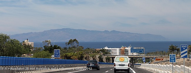 TF-1 > Ausfahrt 28 mit Blick auf La Gomera