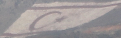 Flagge Nordzypern auf dem Fünffingergebirge > gemalt auf Felssteinen