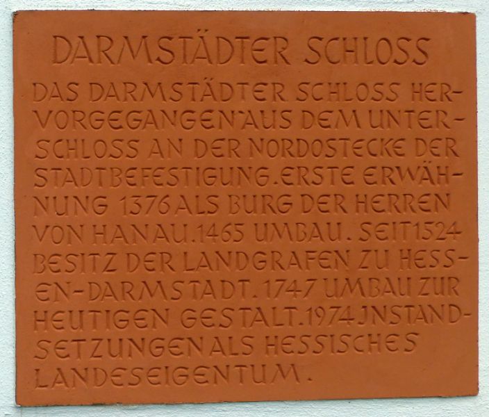 D:Groß-Umstadt>Darmstädter Schloss>Schild
