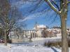 BÖBLINGEN > Stadtgarten - Oberer See mit Wandelhalle und Stadtkirche