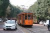 MILANO > Busse, Taxi und alte Straßenbahn am Piazza Castello