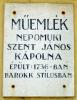 H:Gyöngyös>Nepomukkapelle>Tafel H:Gyöngyös>Nepomukkapelle>Tafel