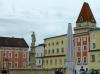 A:Freistadt>Hauptplatz mit Marienbrunnen und Bergfried