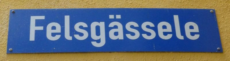 Lindau>Felsgässele>Straßenschild