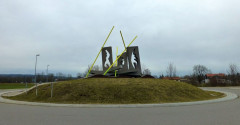 Kreisverkehr bei Aitrach