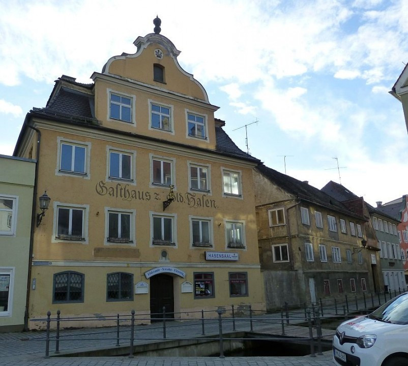 Memmingen>untere Bachgasse>Gasthaus zum goldenen Hasen