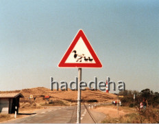 118-023 Leuchtturm Amrum mit Entenwarnschild