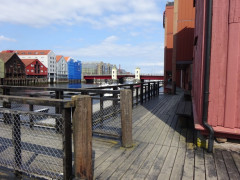 Die Bakke Bru über dem Fluss Nidelva, Trondheim