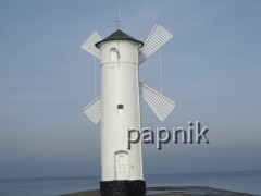 Der "Originellste" der Leuchtturm Mühlenbake Swinemünde von der Landseite