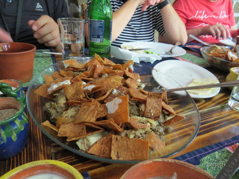 Chips mit Geflügel
